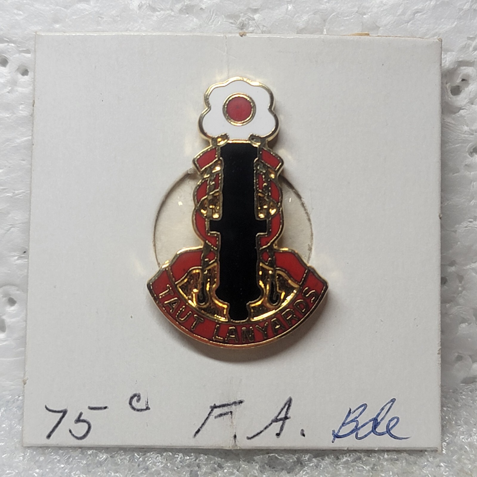Authentic US Army 75th Fires Brigade DUI Unit Crest Insignia Taut Lanyards Pin