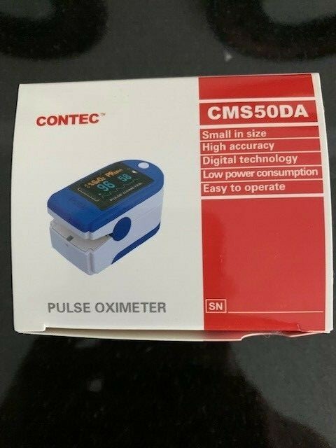 Contec Model CMS50DA Pulse Oximeter Device Screen Blue White