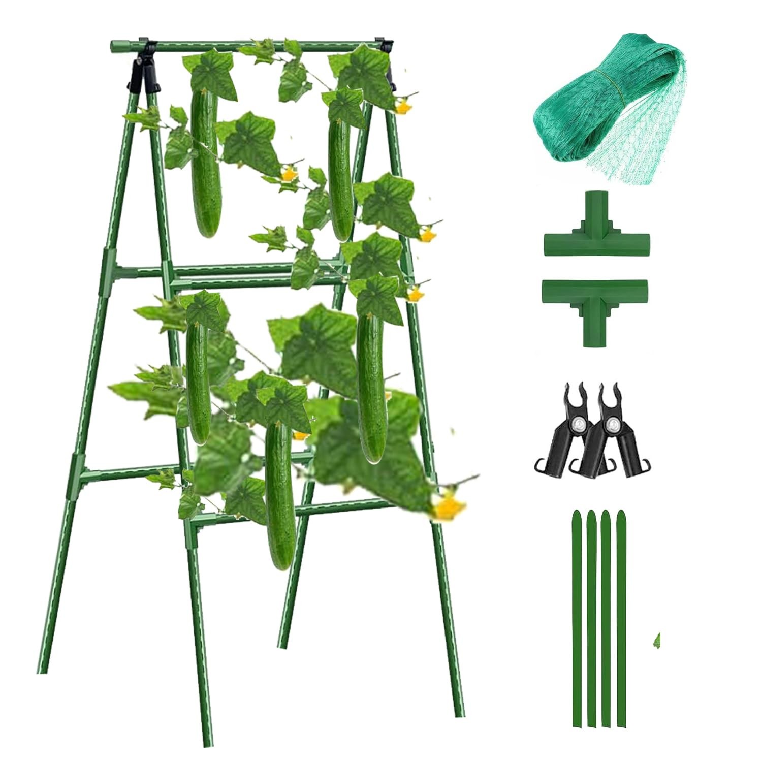 Cucumber Trellis Garden Arch Trellis, Tall for Climbing Green