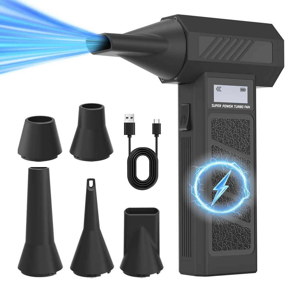 Air Blower 130000RPM Electric Air Duster Super Power Turbo Fan for Keyboard, Car
