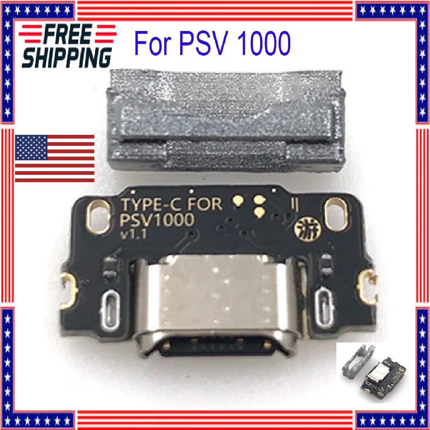 DIY MOD USB Charging Port USB Type-C Charger Connector for PS Vita 1000 - USA