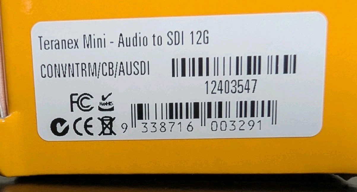 Blackmagic Design Teranex Mini SDI to Audio 12G Open Box Free Shipping