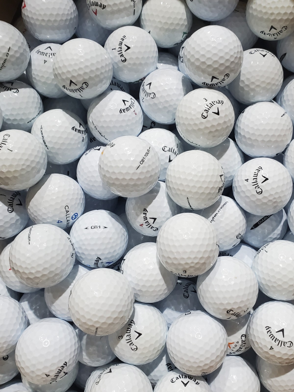 Callaway Mix 100 Pack White Used Golf Balls AAAAA 5A Mint Bulk Recycled Balls