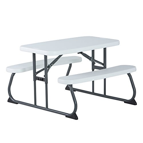 Kid's White Picnic Table