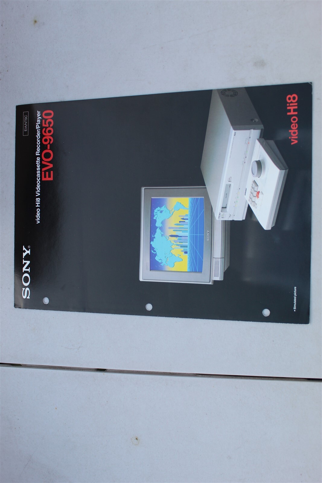 SONY EVO / EVW CAMCORDERS/ PLAYERS 8 BROCHURE PACK - SPECIFICATION SHEET 1994