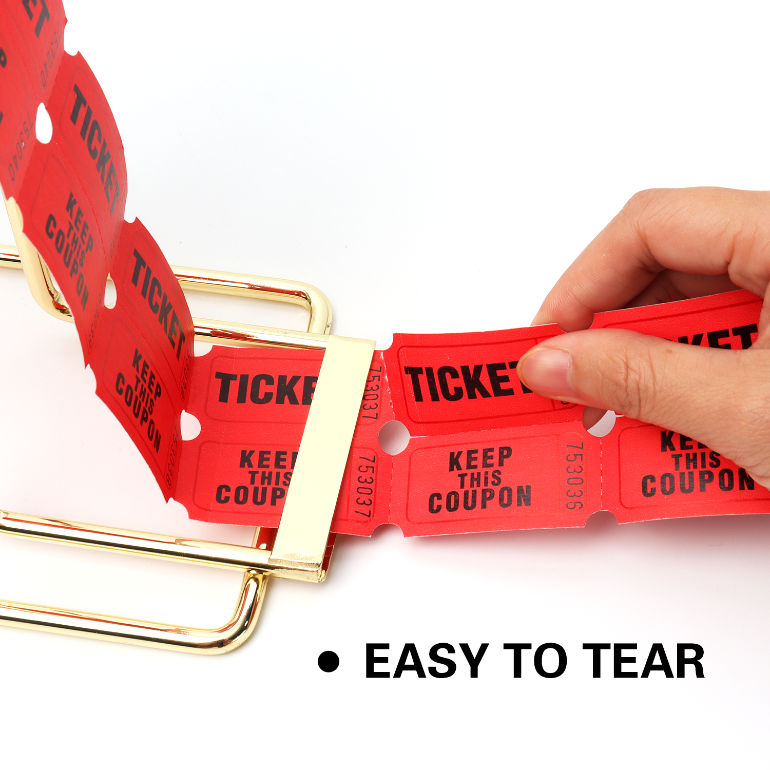Brass Raffle Ticket Dispenser for Single & Double Roll Raffle Tickets - 2 Pack