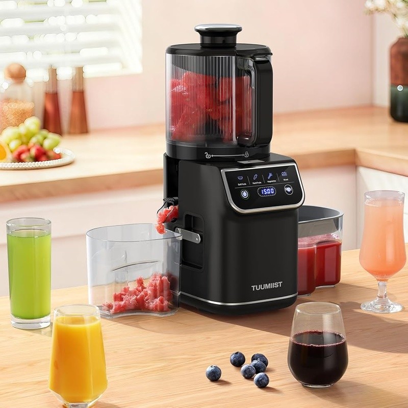 Whole Fruit Juicer 100oz Large Capacity Cold Press Auto-Reverse Quiet Clean New