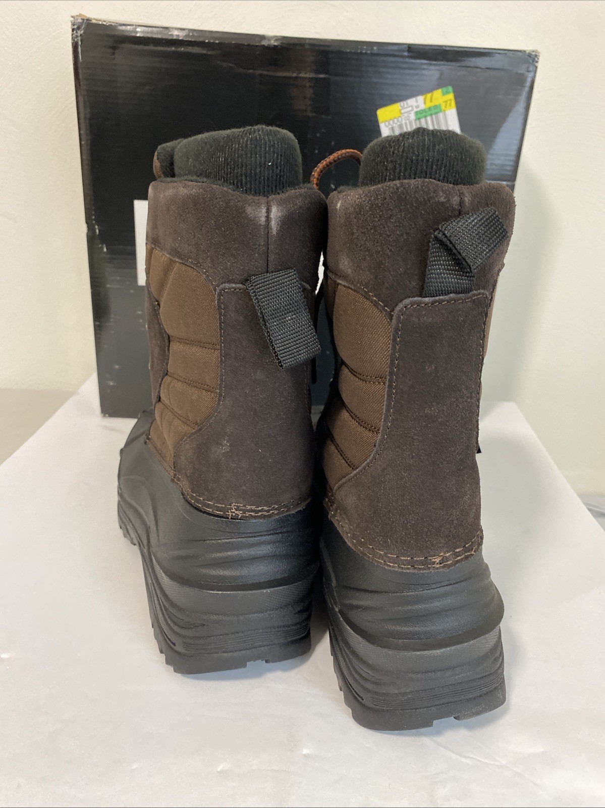 New Weatherproof Size 11M Men’s Waterproof Winter Boots Badger Brown Insulated