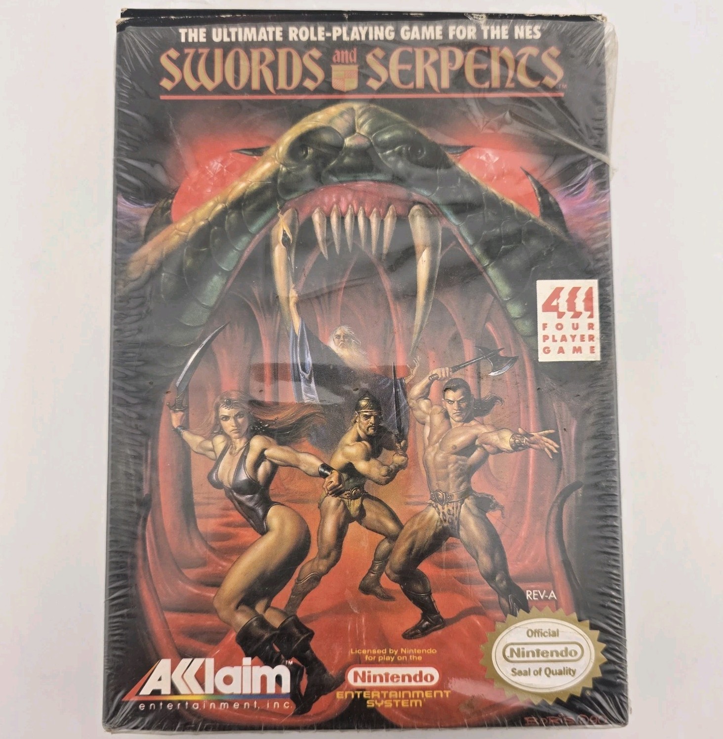 Swords and Serpents - Box Only - Nintendo Nes - Shrink Wrap (No Game)