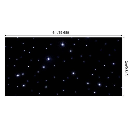 LED Stage Backdrop Star Light Curtain Wedding Party Stage Light Background 3m*6m