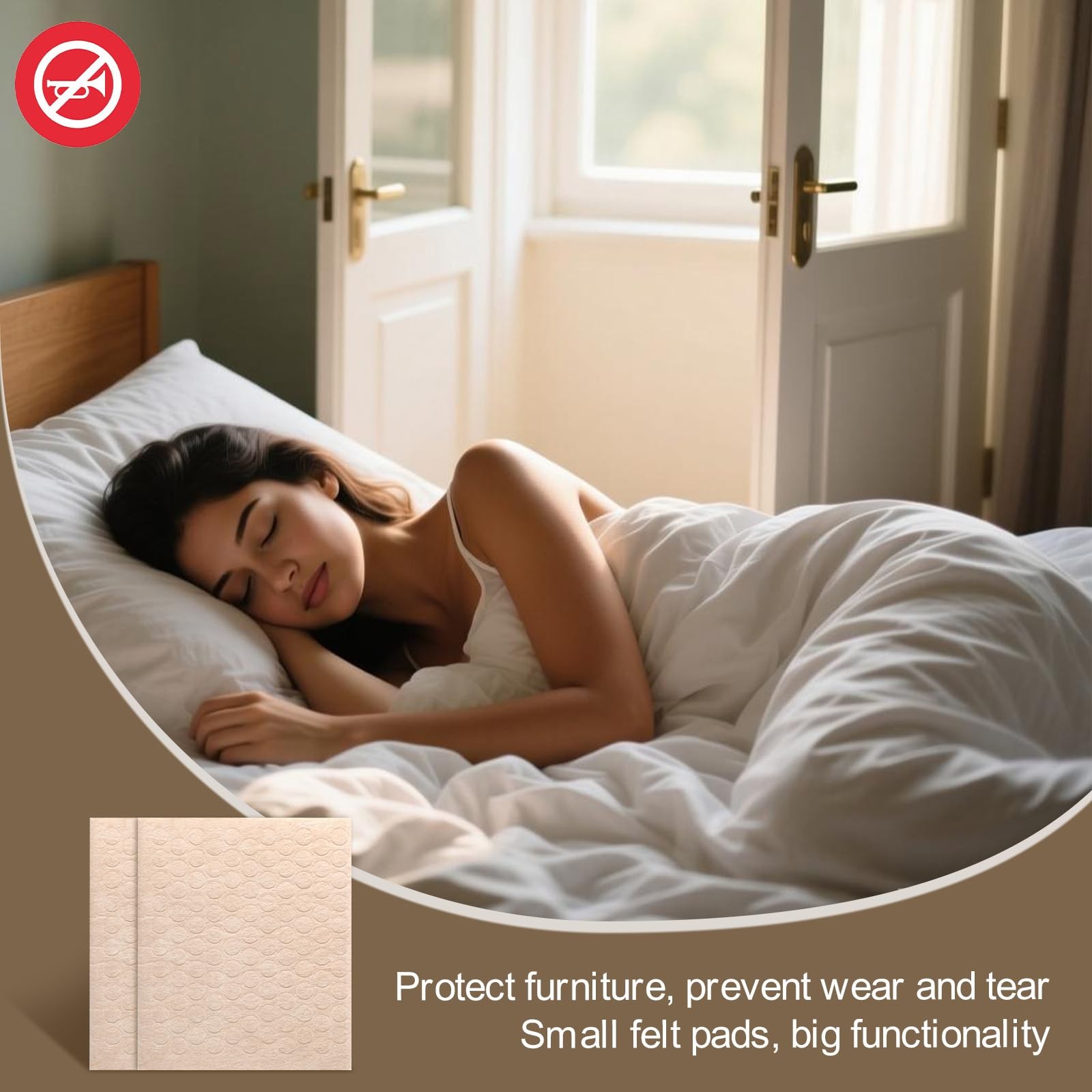 200 Pcs Small Wool Felt Pads, SelfAdhesive Furniture Pads 0.39 Inch Felt Cir...