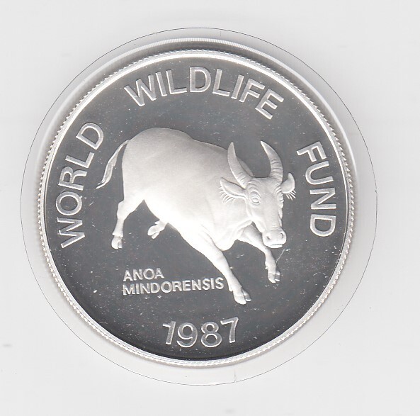 Philippines 200 Piso Tamarau 1987 WWF Silver