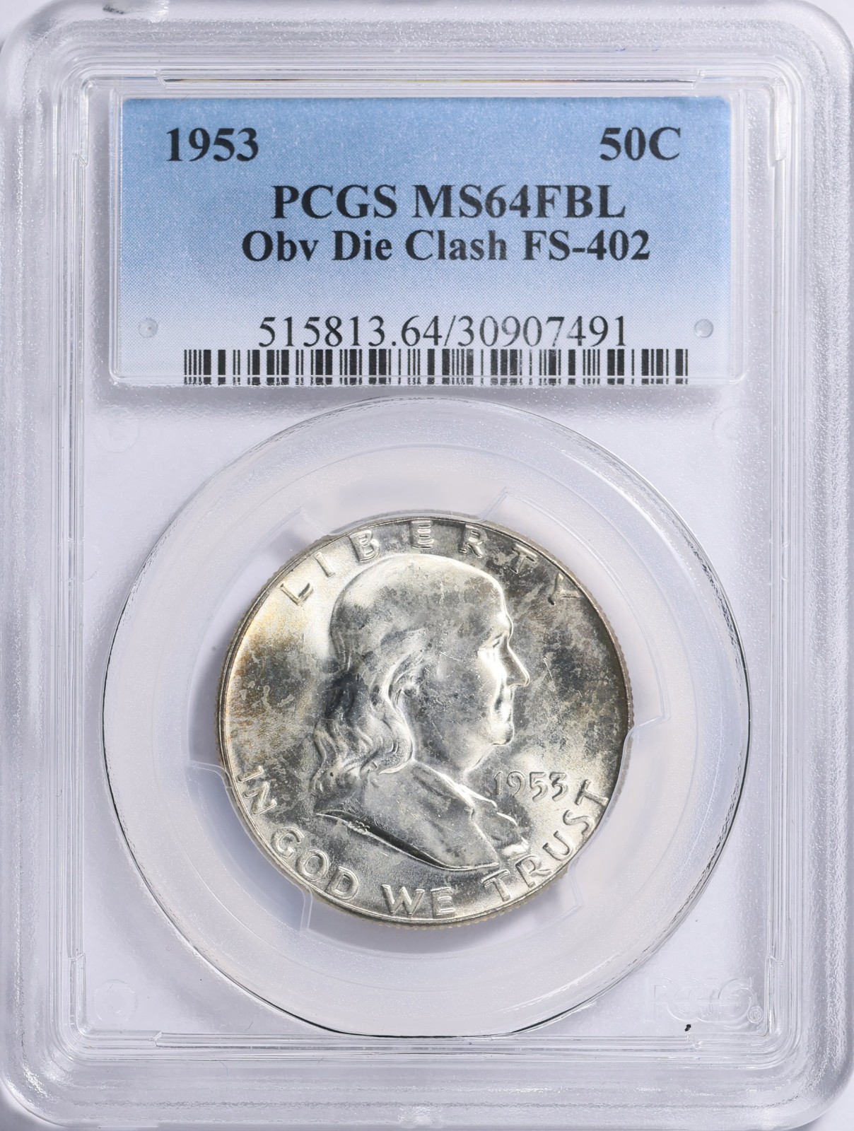 1953 Franklin Half Dollar Bugs Bunny FS 402 PCGS MS64 FBL