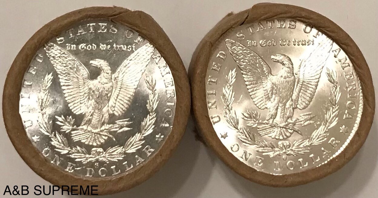 (10) 1878-1904 Morgan Dollar S & O ENDER Coin Roll STUNNING GEMS Bu Unc 90% Sil.
