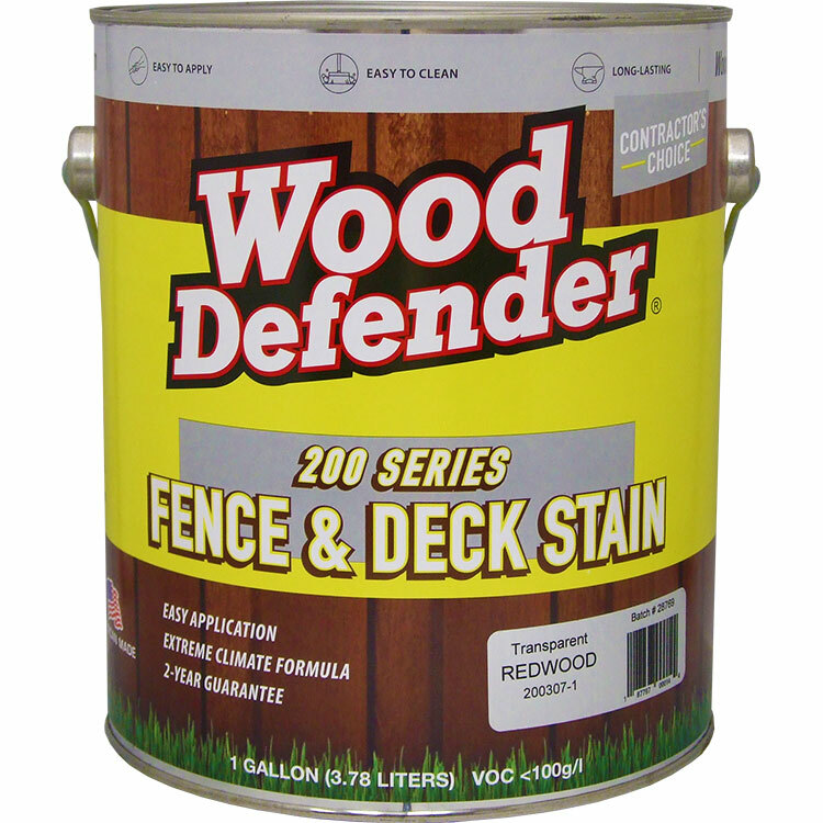 Wood Defender 200 Series REDWOOD Transparent Stain & Sealer gallon