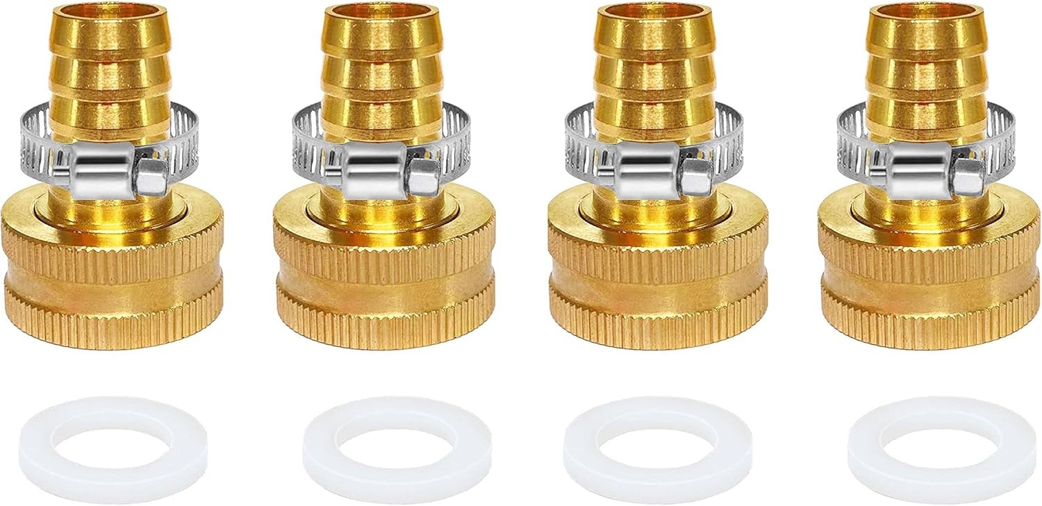 YOUHO Garden Hose 1/2 4PCS Female thread, 3/4GHT(F) to Barb