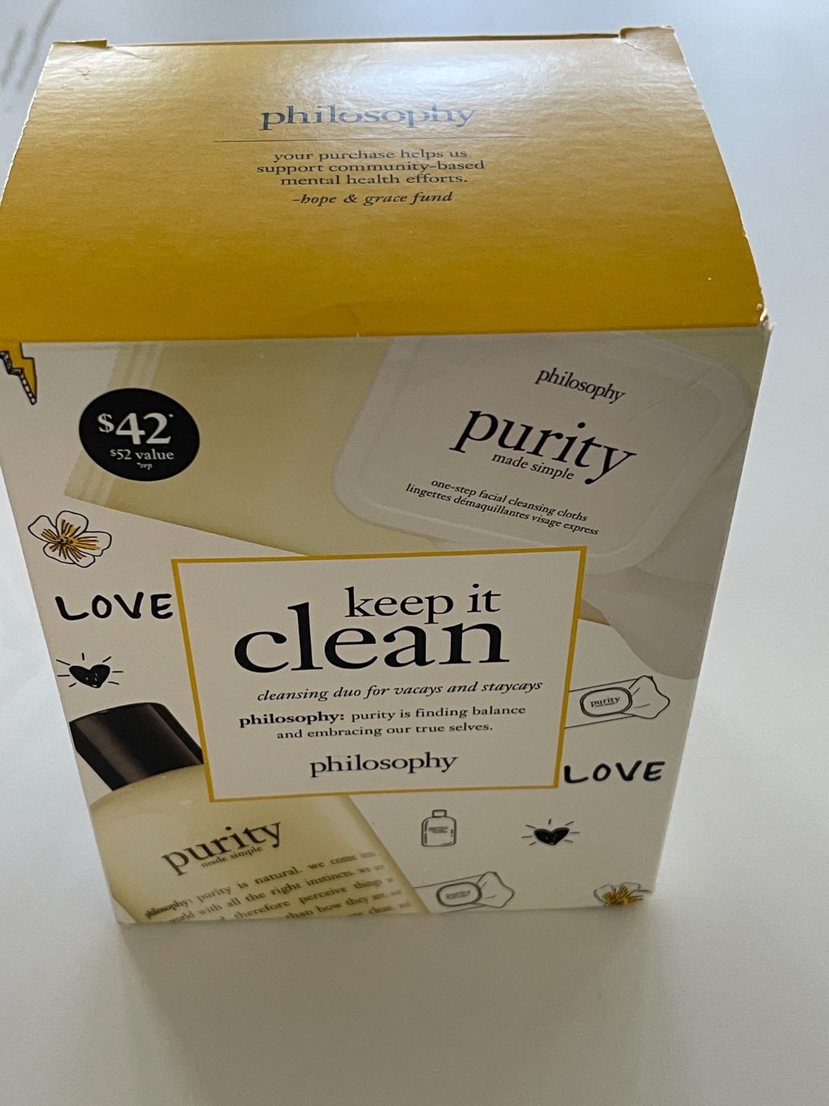 philosophy Keep It Clean 2 pc Set - Purity made Simple - New in Box