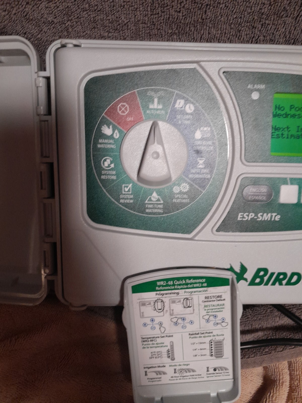 Rain Bird ESP-SMTe Sprinkler Controller With WR2-48 Sensor