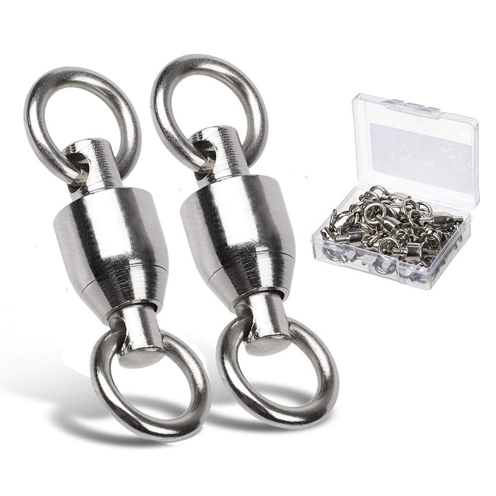 Ball Bearing Swivels Connector High Strength Stainless Steel Solid Welded Rin...