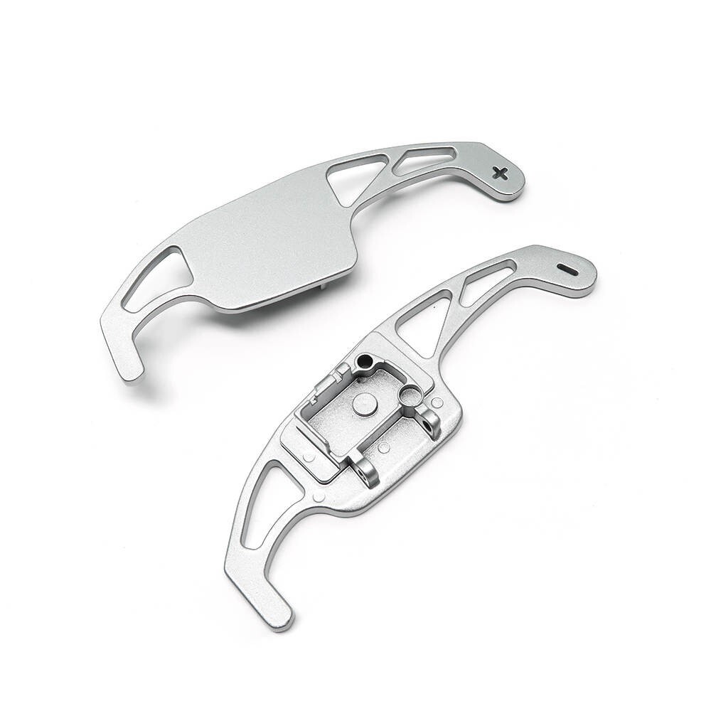 Silver Paddle Shifter Lever Extensions For VW Golf MK5 MK6 VI R32 R GTI TSI DSG