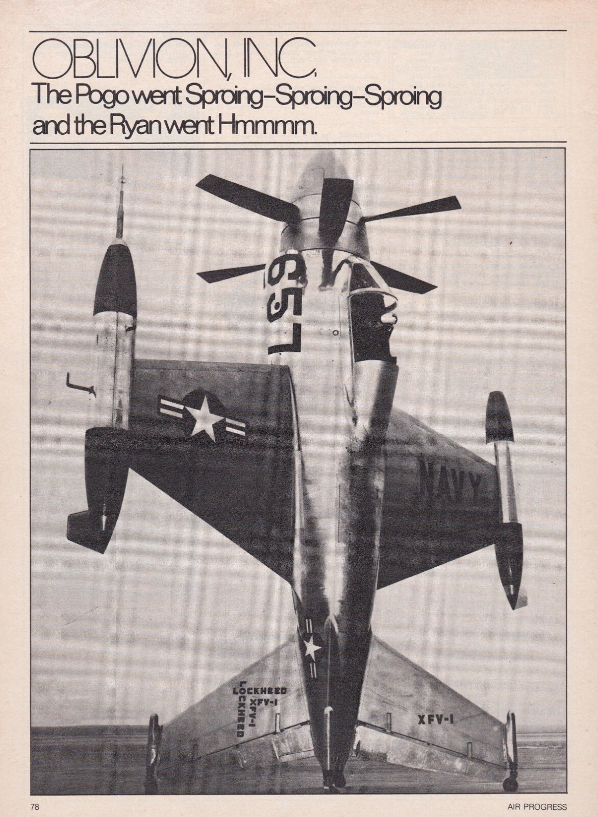 Ryan X-13 VTOL Aircraft Report 4/10/2025l