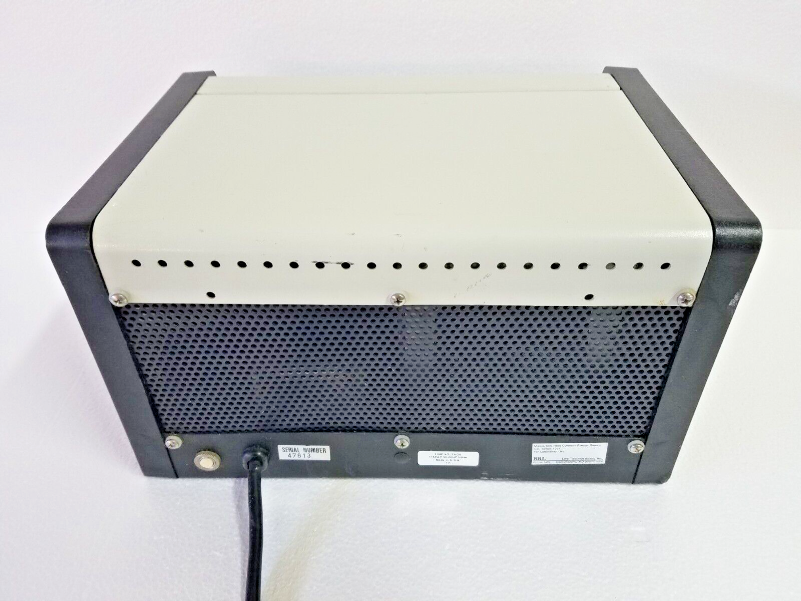 BRL MODEL 500 HIGH CURRENT POWER SUPPLY