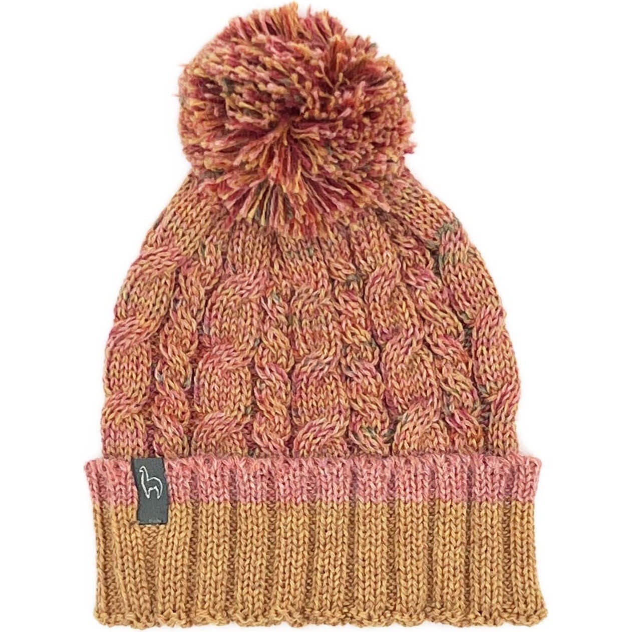 Shupaca Kids Baby Alpaca  Beanie Hat w/ Pom NWT  Sun Splash Braided Knit Luxury