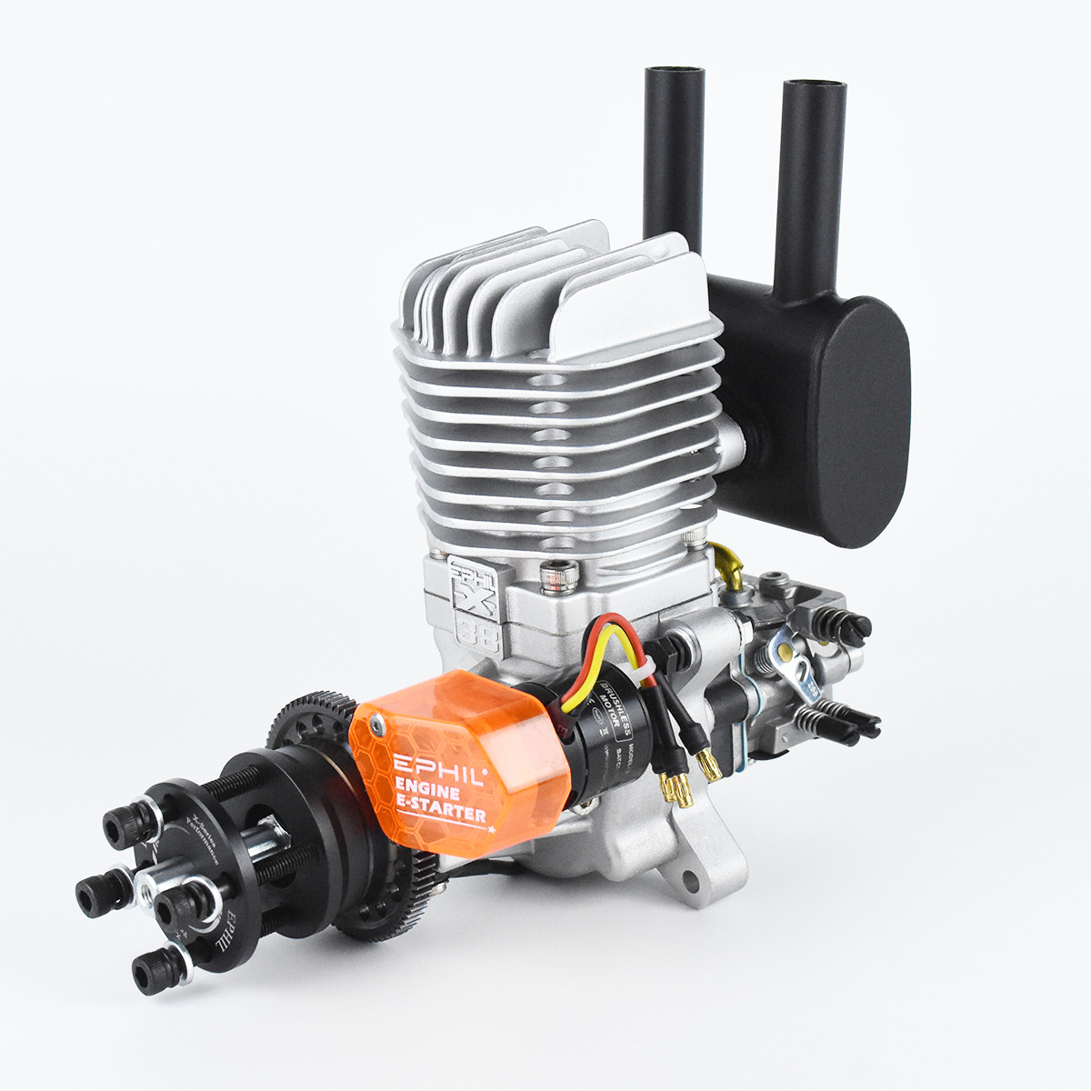 EPHIL X-Series 38cc-R Pro Gasoline Engine w/ E-Starter; Spark Plug & Electronic