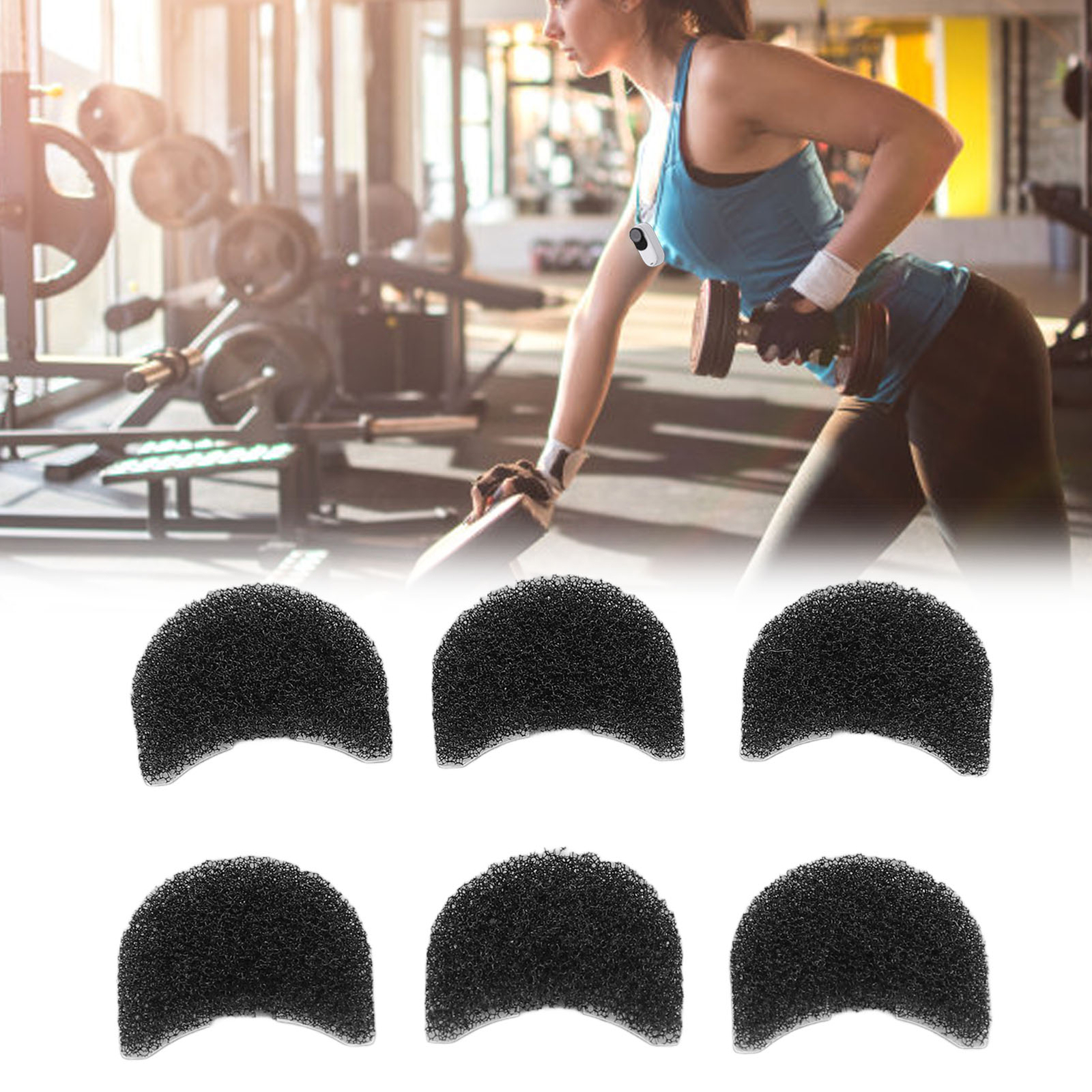 6x Action Camera Mic Wind Muff Sponge Noise Reduction Portable Mic Windscre Kit