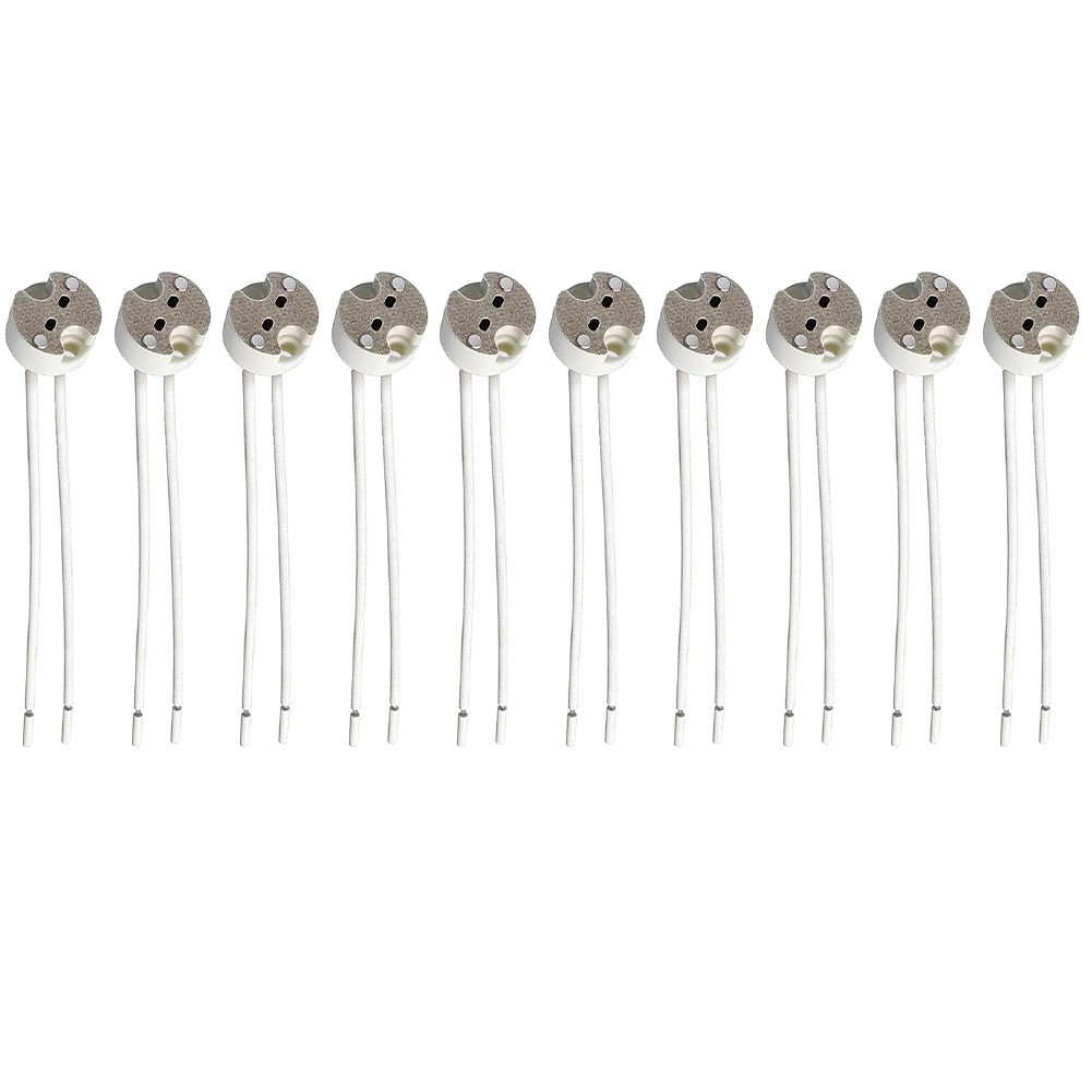 GU5.3 Socket Pack 10pcs MR16 Lamp Holder For 12V LED Halogen Compatible
