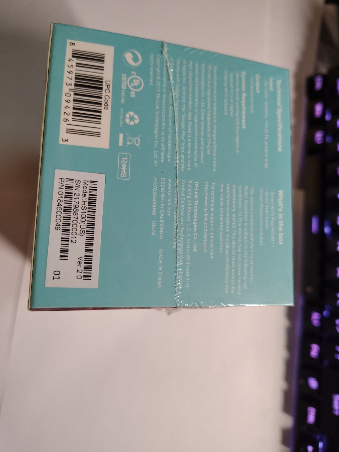 TP-Link HS100 Wi-Fi Smart Plug Kasa - NEW/SEALED