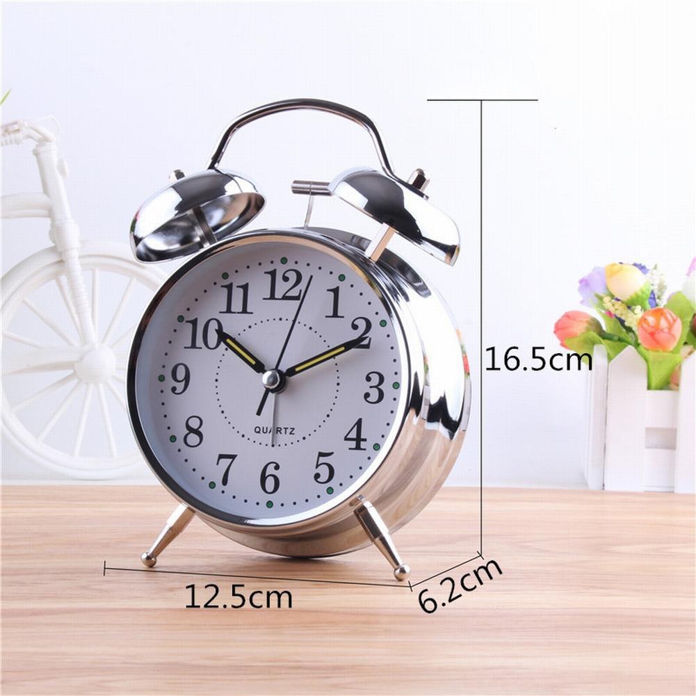 Bedside for TRADITIONAL Classic Double Bell Alarm Clock Chrome