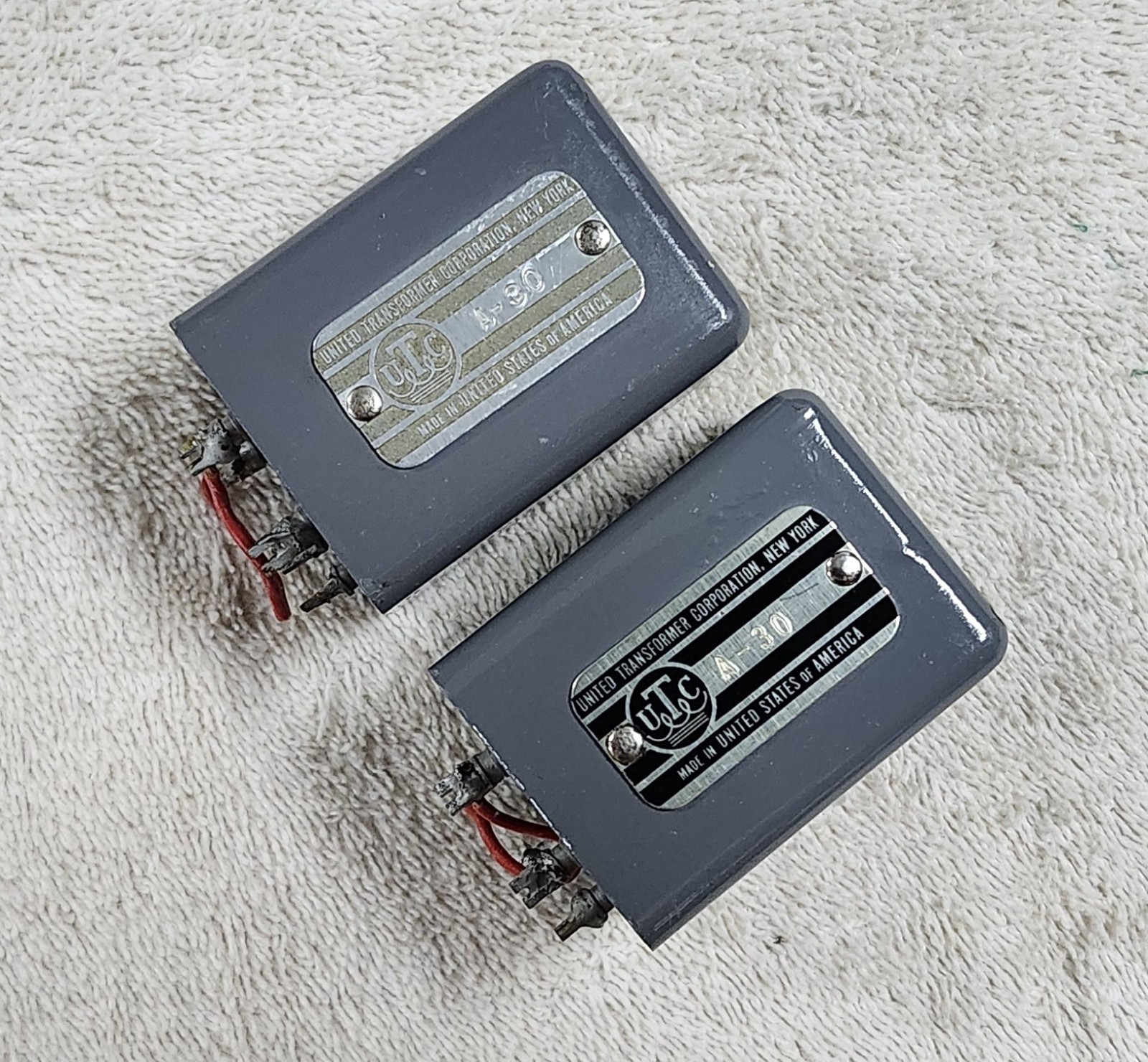 Pair of UTC A-30 Audio Chokes, Nice Condition, for Tube Preamplifiers Amplifiers