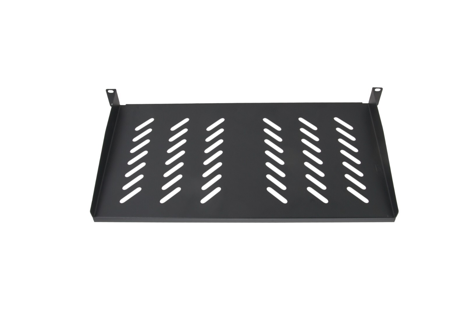 Fixed Server Rack Shelf 1U 19" 4 Post Mount Adjustable 17"-33" Extension Vented