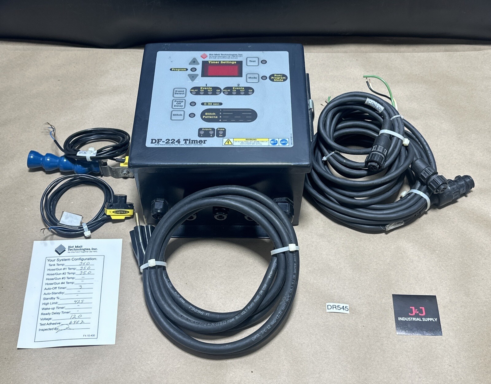 PREOWNED- Hot Melt DF-224 Timer Dual I/O 4-Event Pattern Controller || WARRANTY!