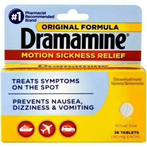 Dramamine Original Formula Tablets Motion Sickness 36 Tablets