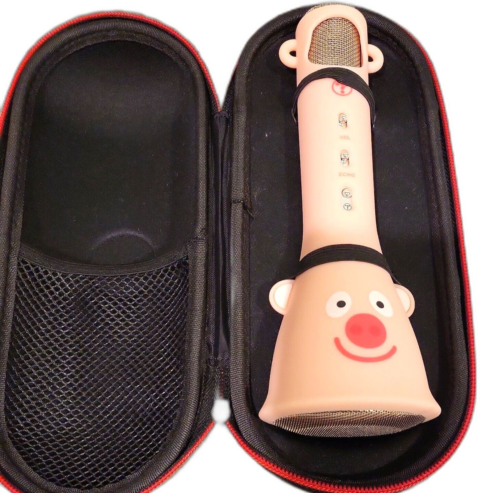 TOSING Pink Wireless Karaoke Microphone for Children w/ Case