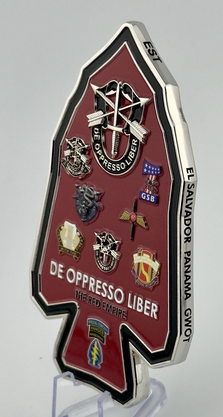 7th Special Forces Group Airborne Red Empire Arrowhead Challenge Coin SFG SF SOF