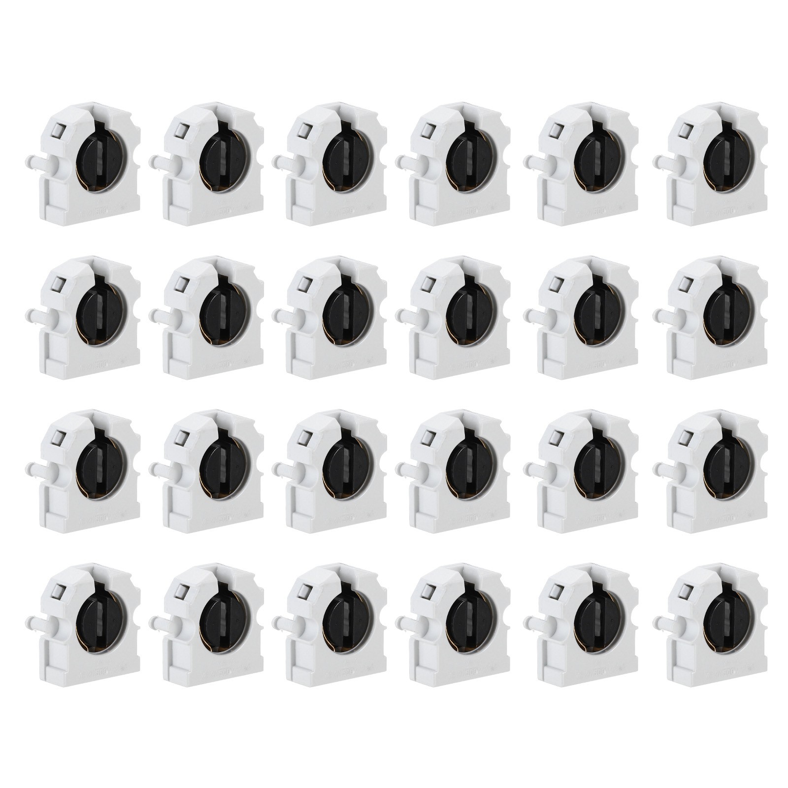 24pcs T8 Fluorescent Light Holder G13 Base LED Tube Light Socket 500V 29x32x13mm