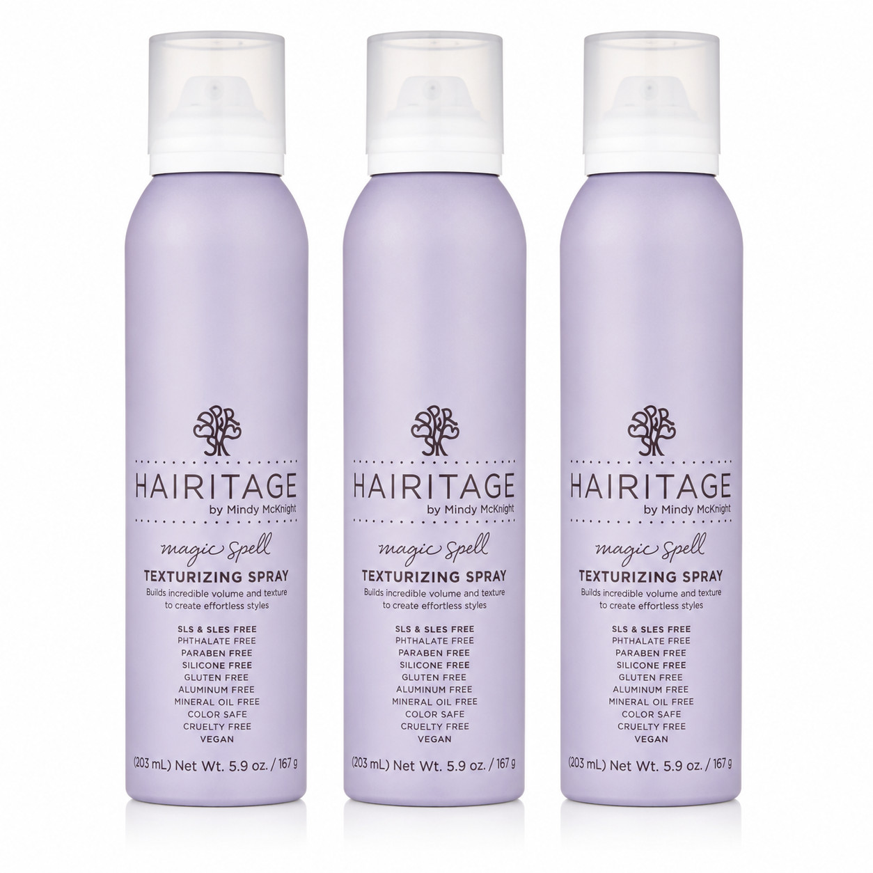 3-Pack Hairitage Magic Spell Texturizing Spray - Volumizing Texture Spray Bottle