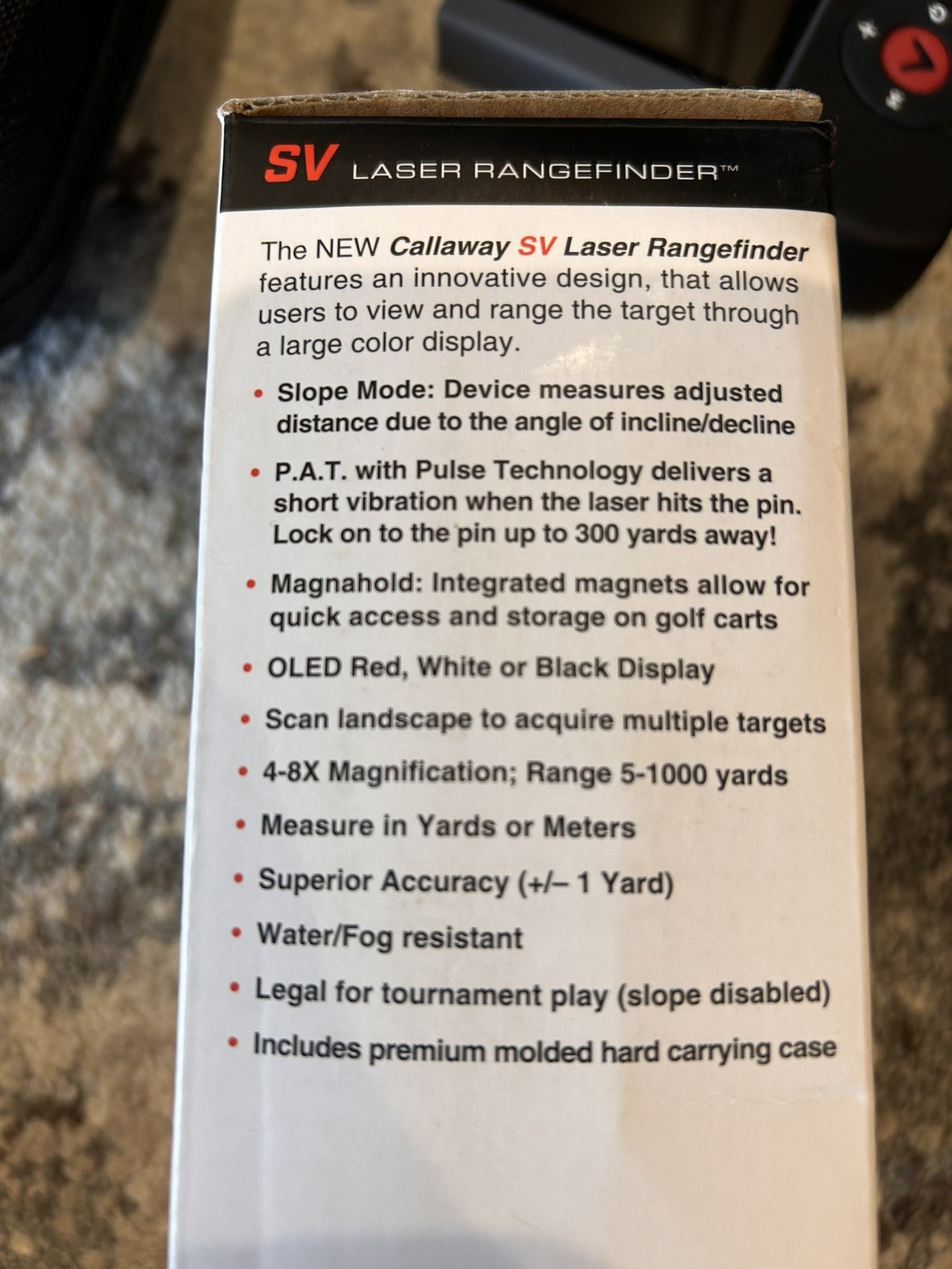 Callaway Golf Screen View Laser Rangefinder. With case