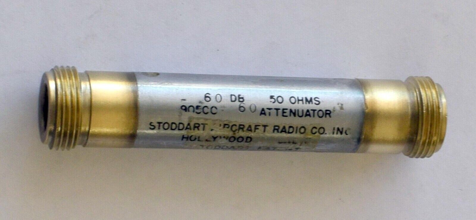 Stoddard 60 dB, 50 Ohms, Fixed Attenuator