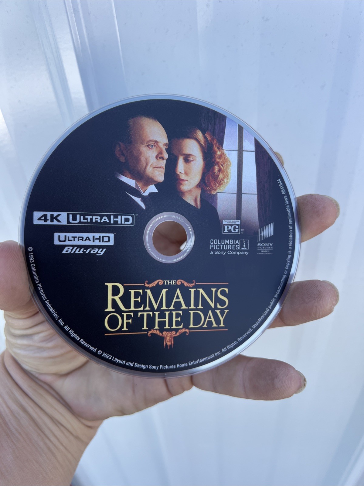 The Remains of the Day (4k Ultra HD Disc Only ..no Case 1993)  Anthony Hopkins