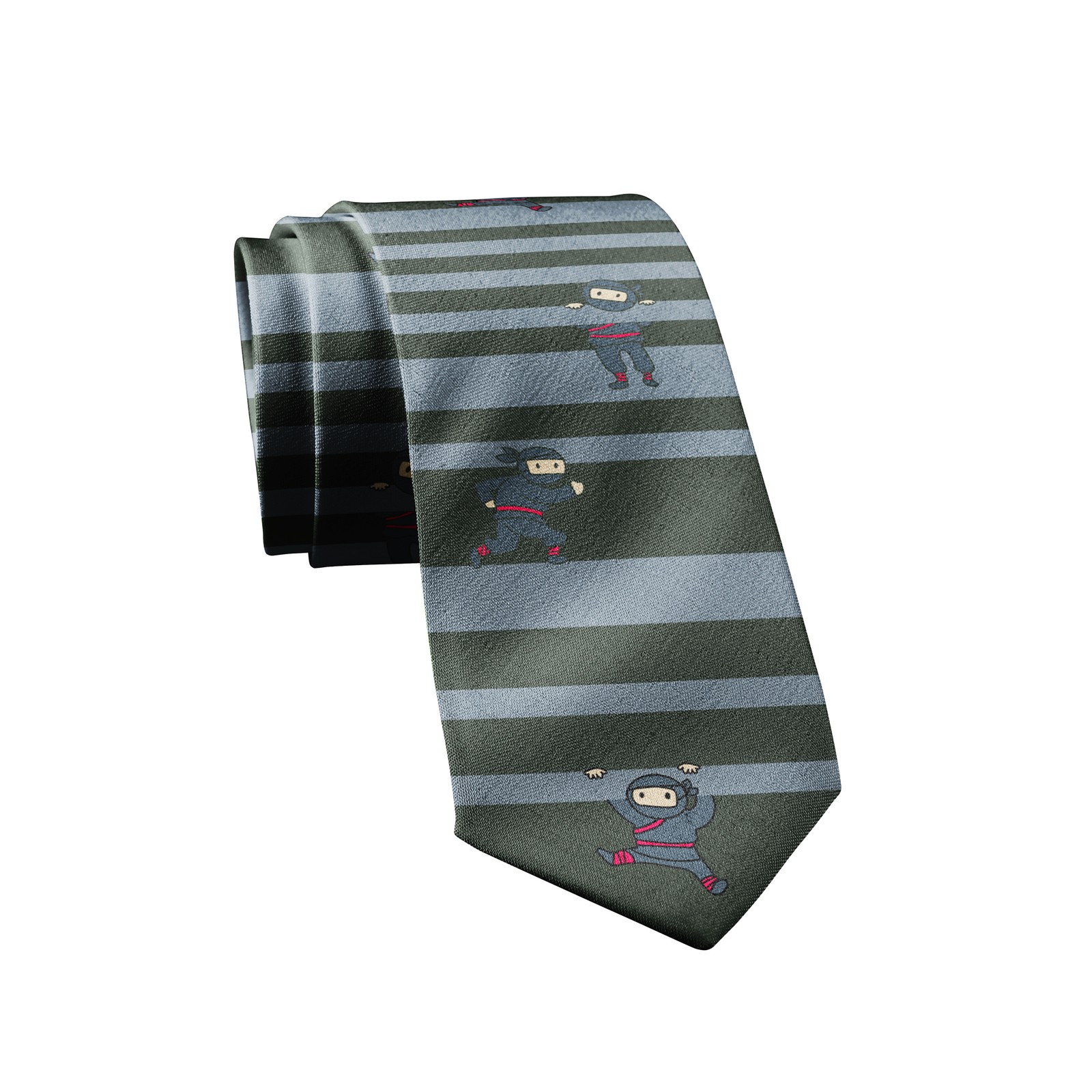 Ninjas Necktie Funny Neckties for Men Nerdy Tie for Guys Novelty Neckties for