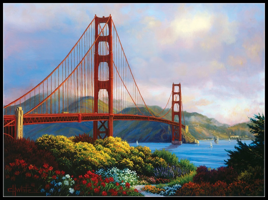 Golden Gate - Counted Cross Stitch Patterns - Color & BW Symbols