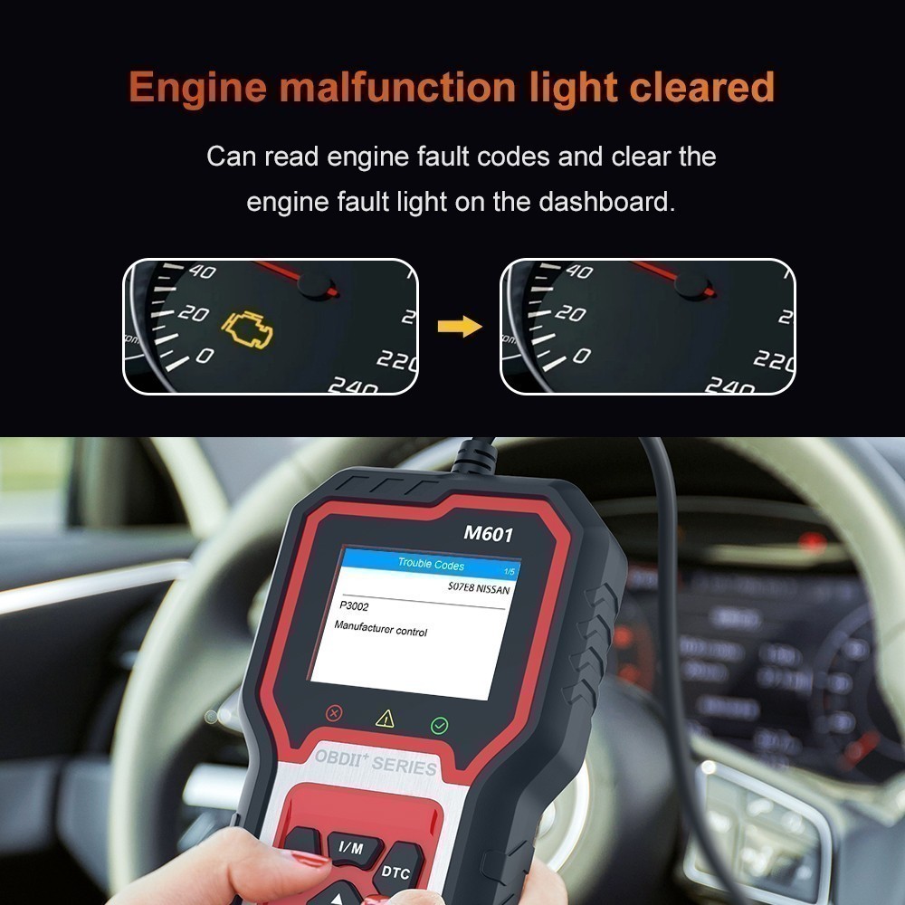 OBD Scanner Universal Car Engine Fault Code Reader, OBDII Diagnostic Scan Tools
