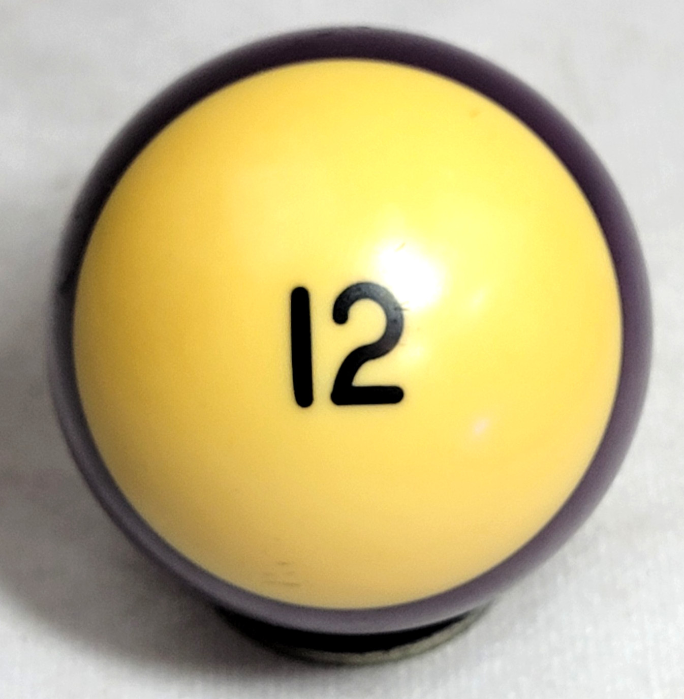 Vintage Striped Purp #12 Billiard Ball-Set Break of Billiard Balls 1960s Belgium