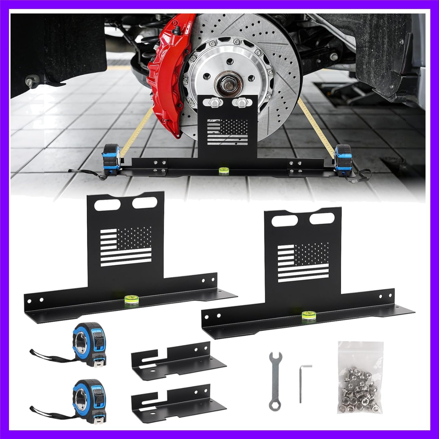 Upgraded Wheel Alignment Tool Kit- Automotive Wheel Alignment Tool Without Re...