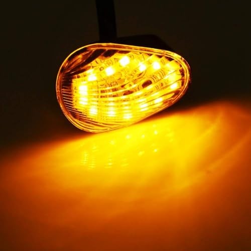 Motorcycle Turn Light, Flush Mount Turn, 1 Pair Amber Motorcycle LED Clear