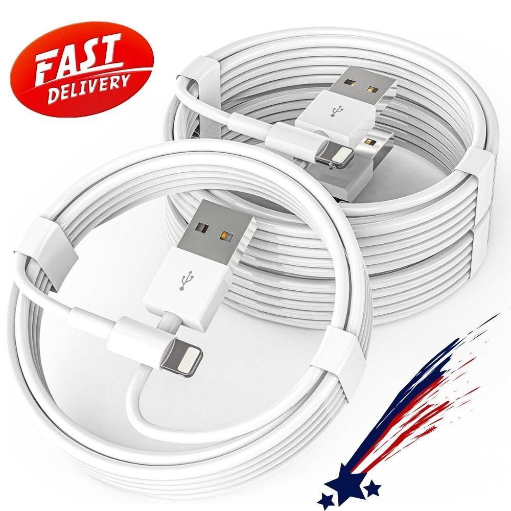 USB A to L Cable Fast Charging Data Transfer for iPhone 14/13/12/11 Pro Max Lot